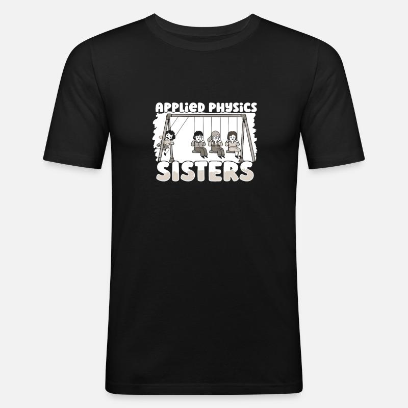Physik Physiker - Männer Slim Fit T-Shirt - Schwarz