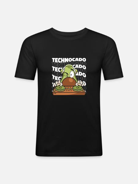 Techno - T-shirt près du corps Homme - noir