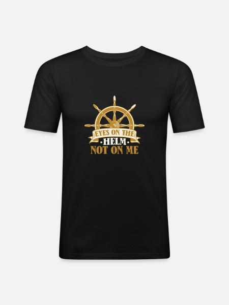 Seglen Segelboot Segler - Männer Slim Fit T-Shirt - Schwarz