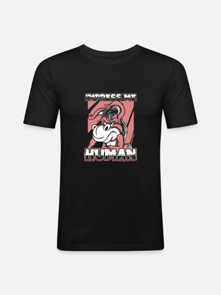 Âne - T-shirt près du corps Homme - noir