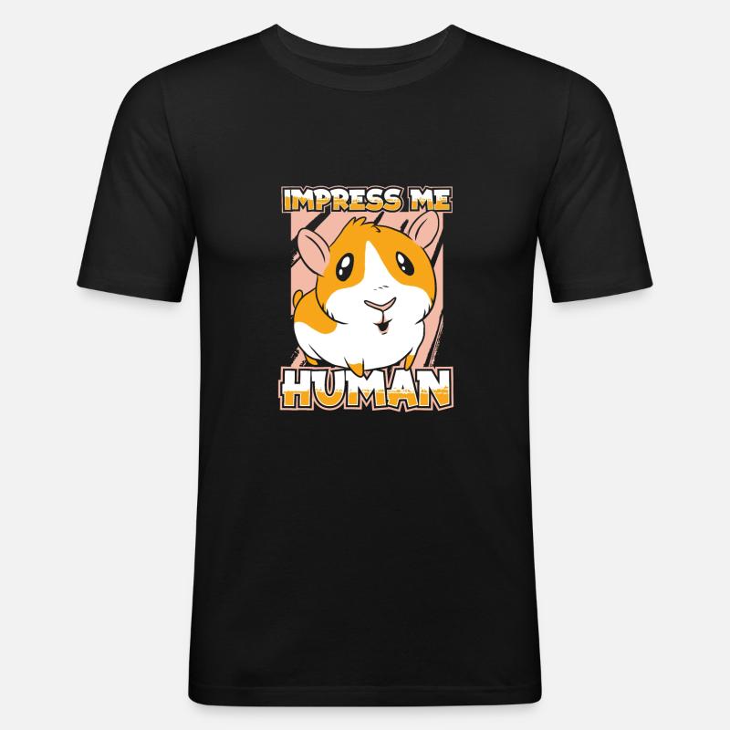 marsvin marsvin - Slim Fit T-skjorte for menn - svart