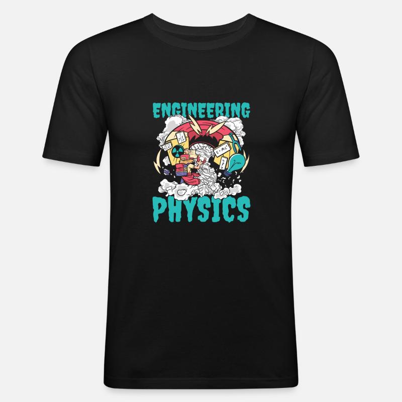 Physik Physiker - Männer Slim Fit T-Shirt - Schwarz
