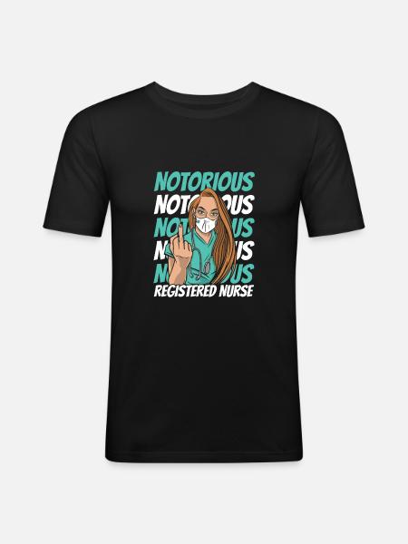 Krankenschwester - Männer Slim Fit T-Shirt - Schwarz