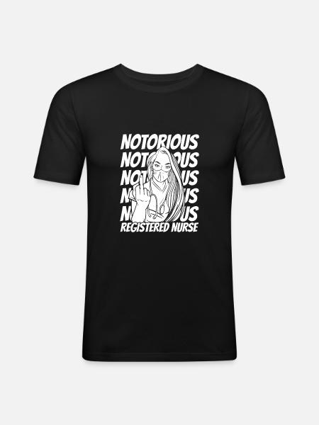 Krankenschwester - Männer Slim Fit T-Shirt - Schwarz
