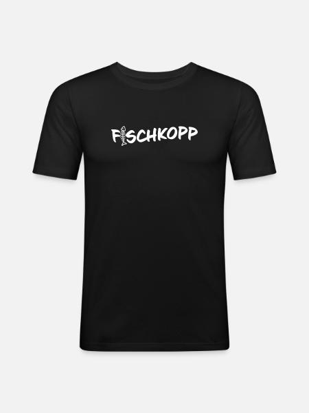 Fischkopp - Männer Slim Fit T-Shirt - Schwarz