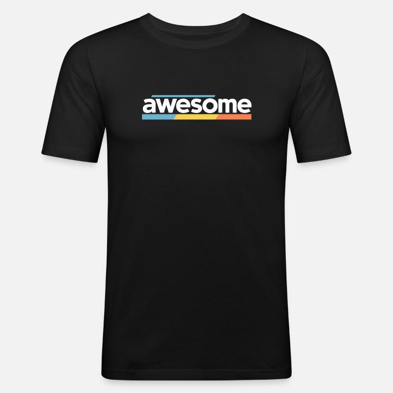 Fantastisches Typografie-Design - Männer Slim Fit T-Shirt - Schwarz