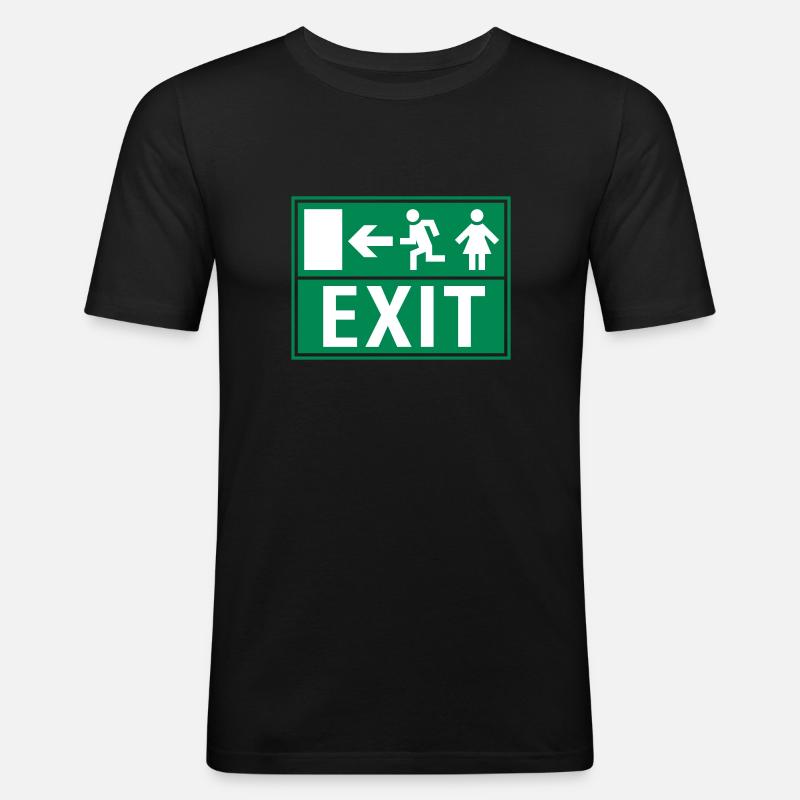 EXIT (FIRE EXIT) - T-shirt près du corps Homme - noir