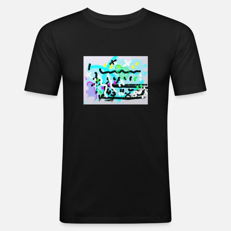 edgar - Männer Slim Fit T-Shirt - Schwarz