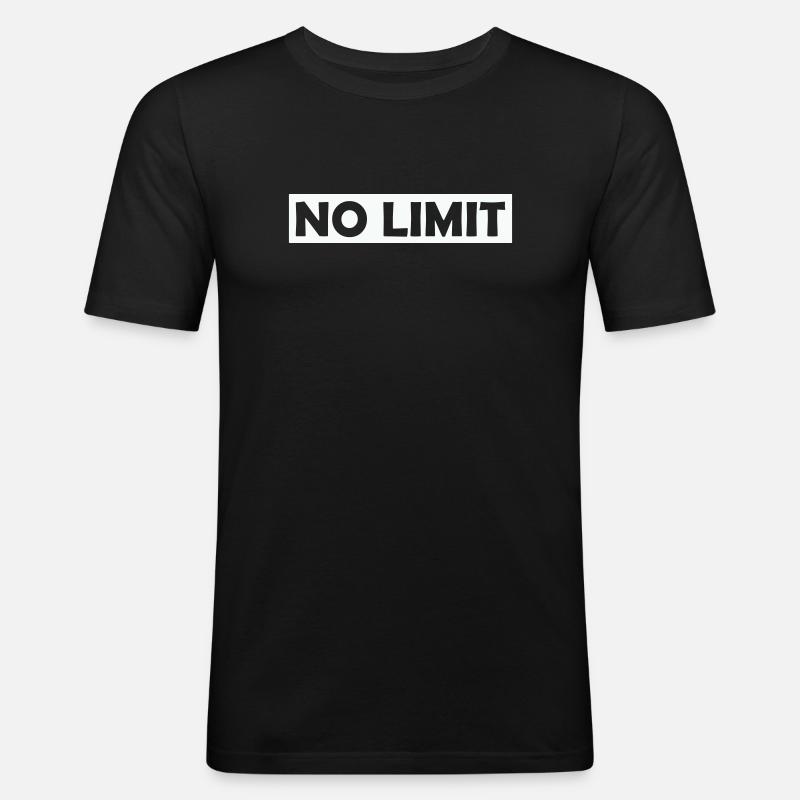 no_limit - Männer Slim Fit T-Shirt - Schwarz