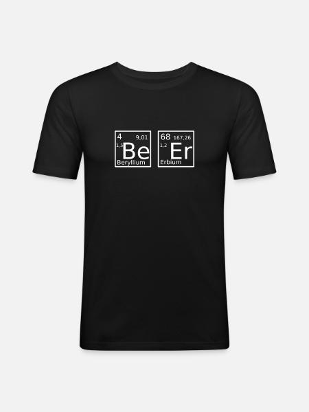 Bier Beer Periodic Table - Men's Slim Fit T-Shirt - black