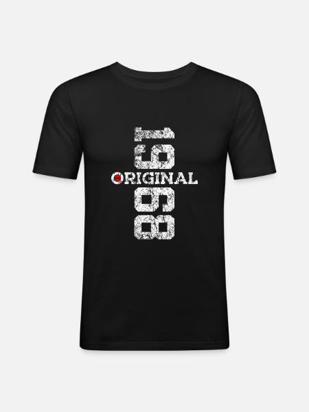 58TH BIRTHDAY ORIGINAL 1968 - Men's Slim Fit T-Shirt - black