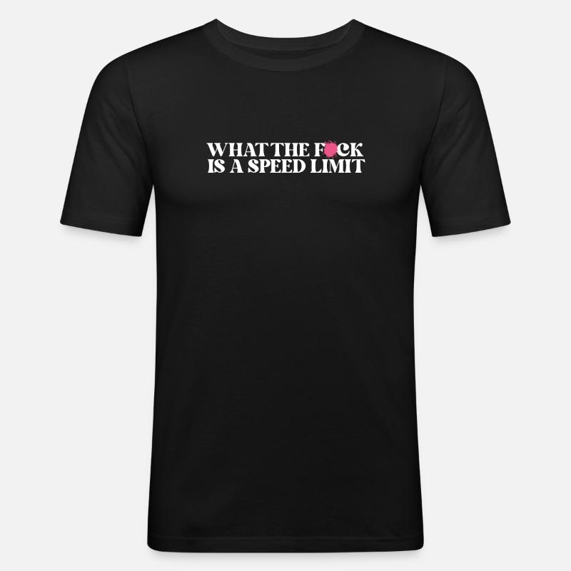 Auto - Männer Slim Fit T-Shirt - Schwarz