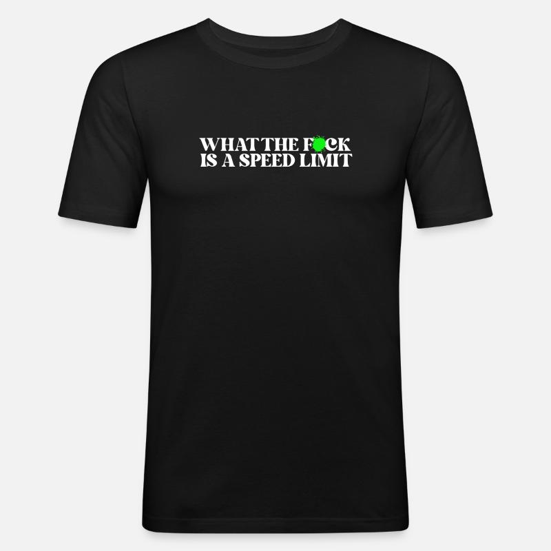 Auto - Männer Slim Fit T-Shirt - Schwarz
