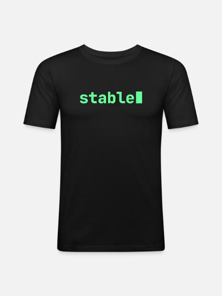 stable | Developer mood - Men's Slim Fit T-Shirt - black