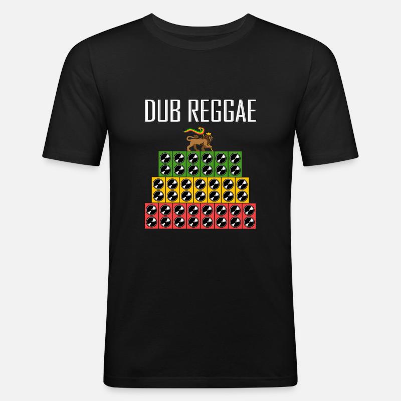 Dub Reggae Sound System Stack - Men's Slim Fit T-Shirt - black