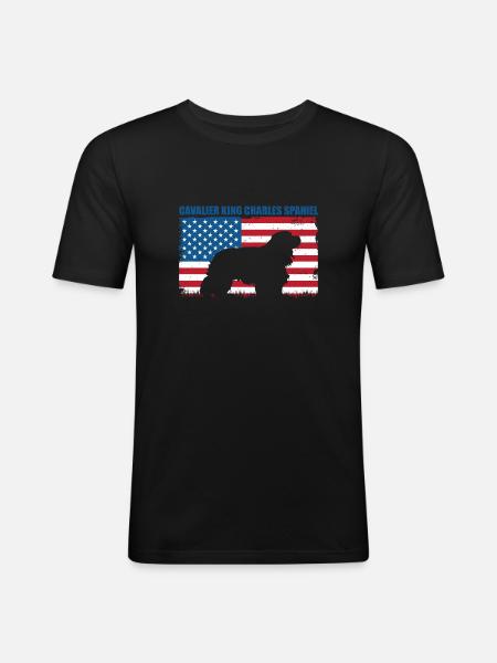 Cavalier King Charles Spaniel Geschenk - Männer Slim Fit T-Shirt - Schwarz