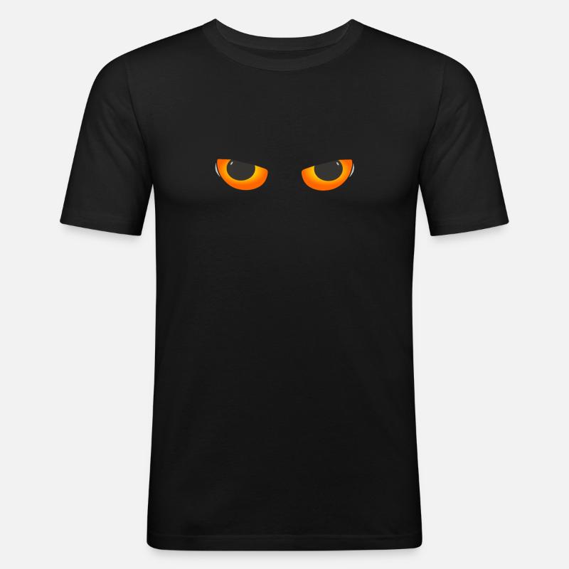 Böser Blick - Männer Slim Fit T-Shirt - Schwarz