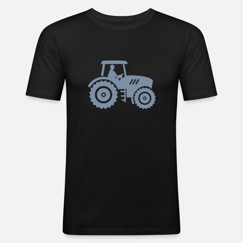 Traktor - Männer Slim Fit T-Shirt - Schwarz