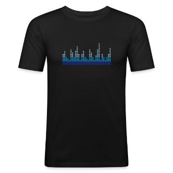 Equalizer - Men's Slim Fit T-Shirt - black - Front - Nik (191cm)