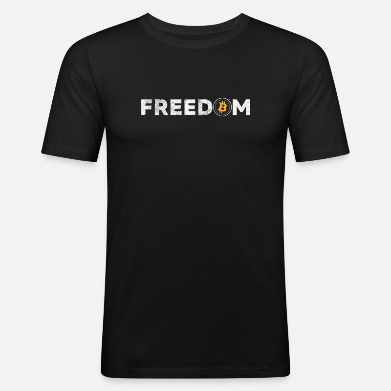 L’évolution de l’argent - Bitcoin Shirt Crypto - T-shirt près du corps Homme - noir