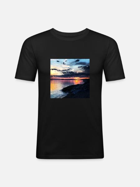 Canadian sunset - T-shirt près du corps Homme - noir
