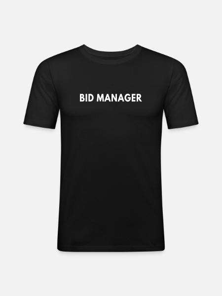 Angebotsmanager Professionelles Angebotsgeschenk - Männer Slim Fit T-Shirt - Schwarz