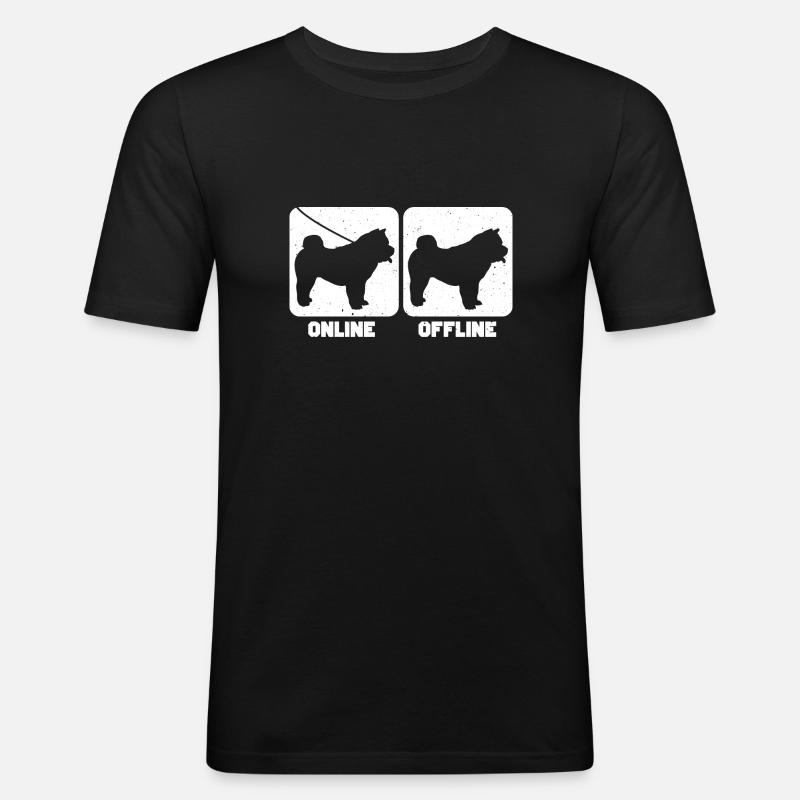 Chow Chow - Männer Slim Fit T-Shirt - Schwarz