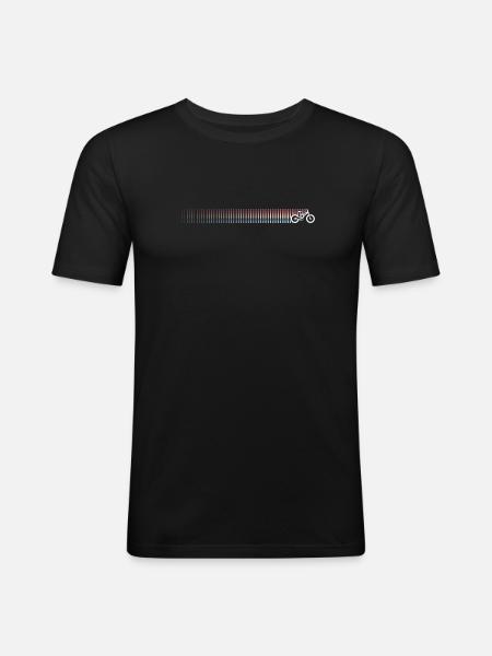 VTT Rétro - T-shirt près du corps Homme - noir