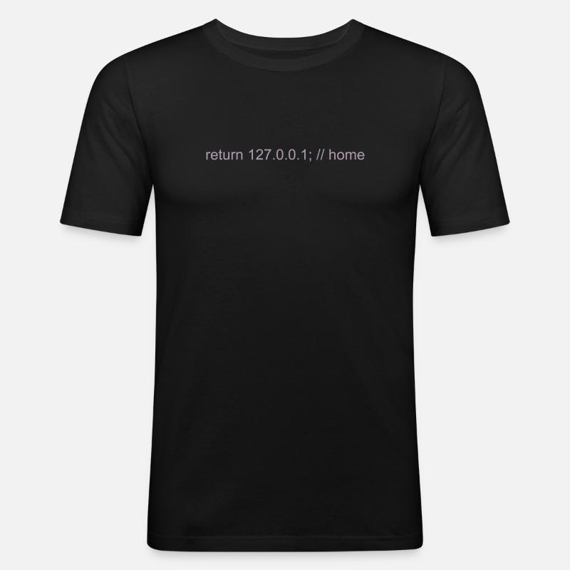 Programmierer Nerd IT Witz Developer Zuhause - Männer Slim Fit T-Shirt - Schwarz