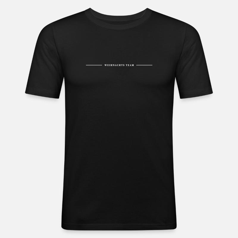 Weihnachts Team Linie - Männer Slim Fit T-Shirt - Schwarz