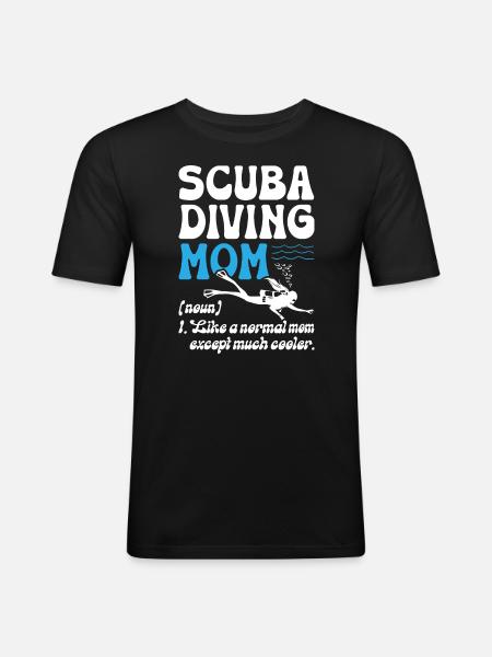 Scuba Diving Mom - Men's Slim Fit T-Shirt - black