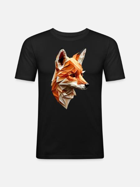 Polygon | Red Fox - Männer Slim Fit T-Shirt - Schwarz