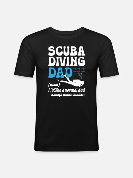 Scuba Diving Dad - Men's Slim Fit T-Shirt - black