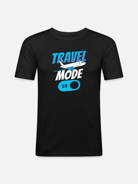 Mode de déplacement - T-shirt près du corps Homme - noir