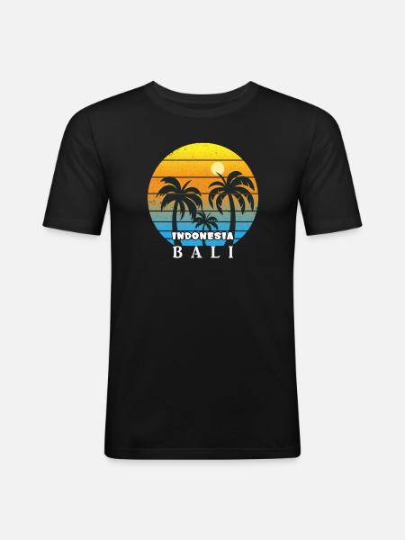 Bali - Indonesia - Men's Slim Fit T-Shirt - black