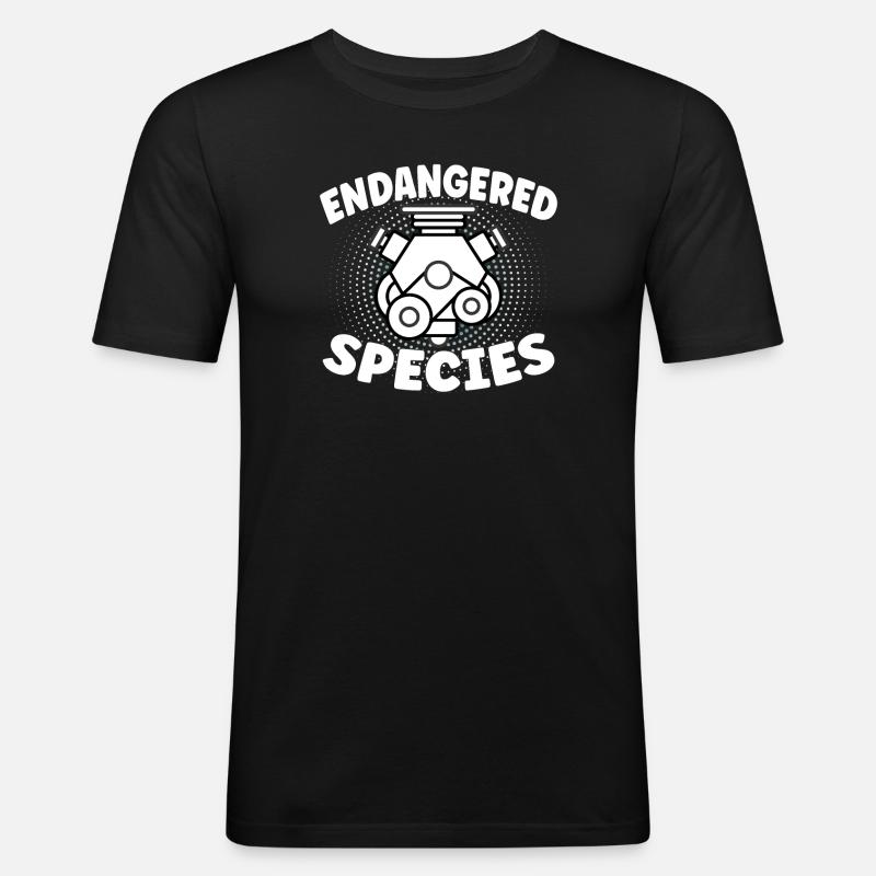 Endangered Species - Engine Combustion Design - Men's Slim Fit T-Shirt - black