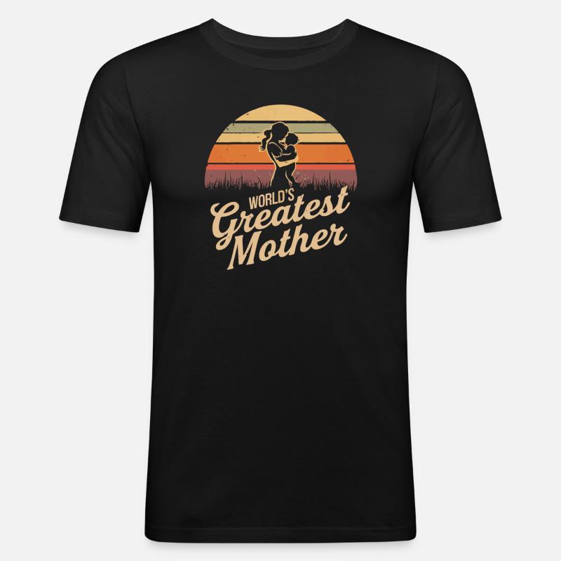 Die beste Mutter der Welt - Männer Slim Fit T-Shirt - Schwarz