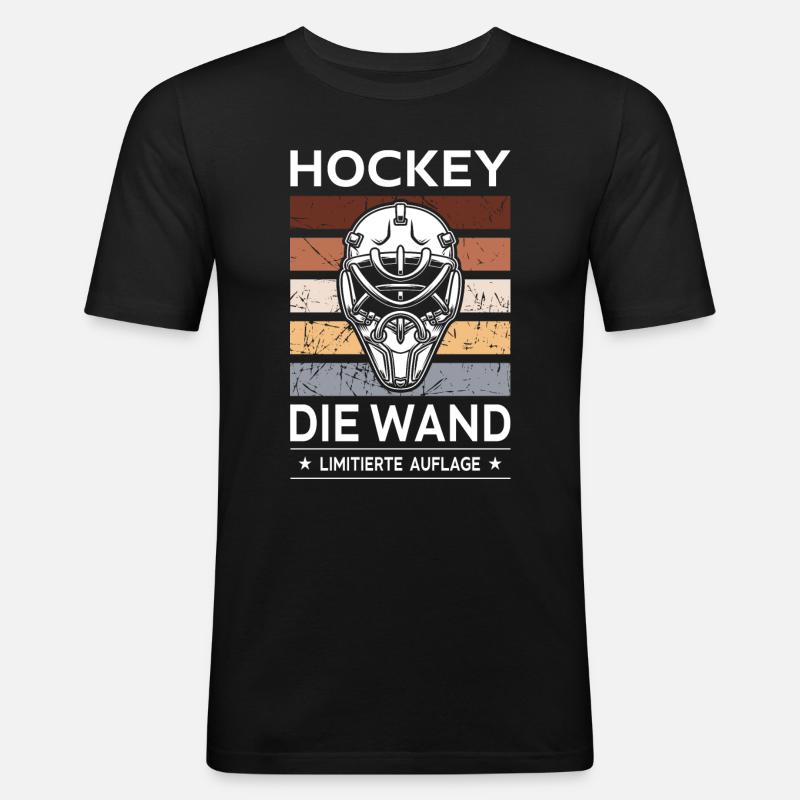 Die Wand - Männer Slim Fit T-Shirt - Schwarz