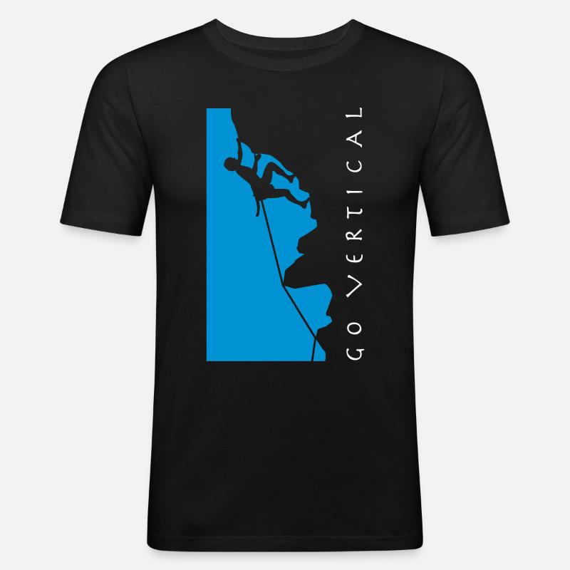 freeclimber_012015_a_2c - Männer Slim Fit T-Shirt - Schwarz