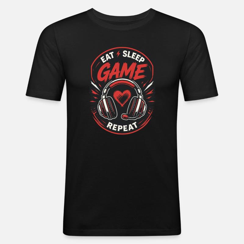 Gaming Lover Controller Design - Men's Slim Fit T-Shirt - black