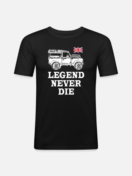 Legend_Never_Die - T-shirt près du corps Homme - noir
