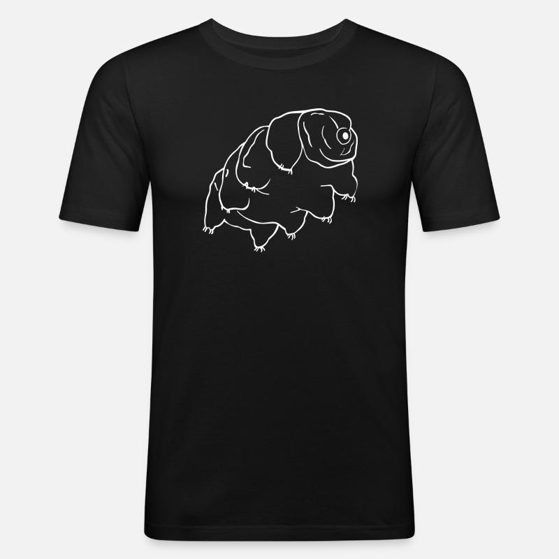 Bärtierchen - Männer Slim Fit T-Shirt - Schwarz