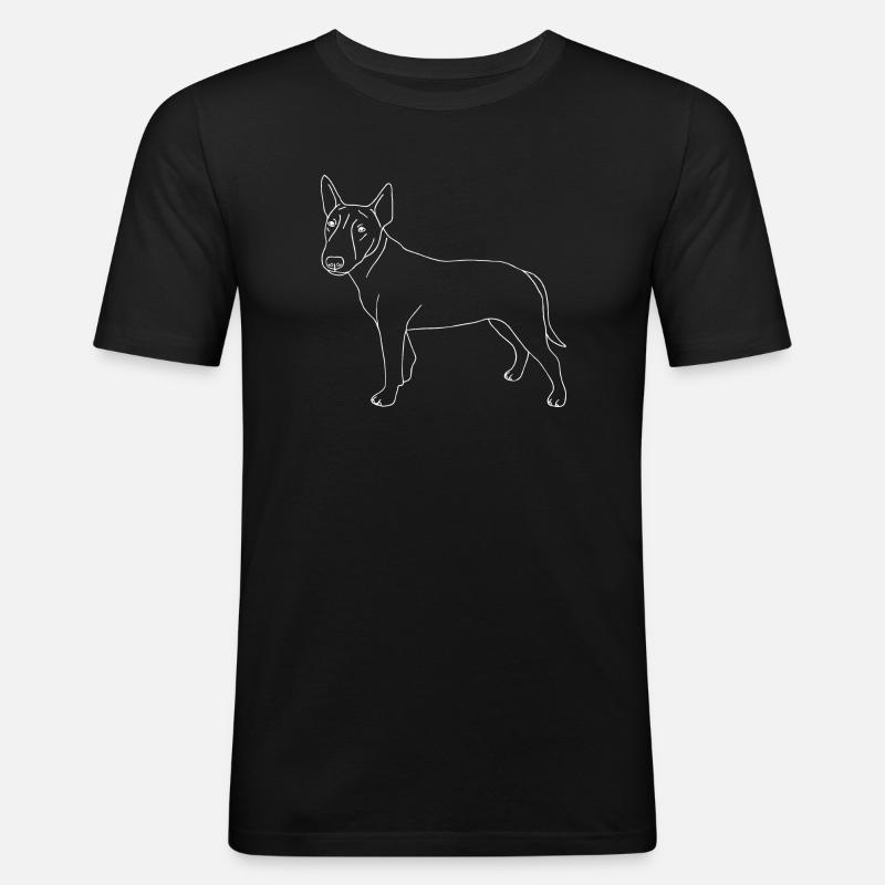 Bullterrier - Männer Slim Fit T-Shirt - Schwarz