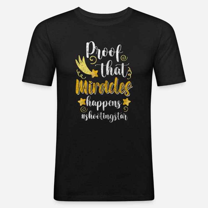 Sternenhimmel Träumen Sternchen - Männer Slim Fit T-Shirt - Schwarz