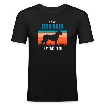 Beauceron - Men's Slim Fit T-Shirt - black - Front - Nik (191cm)
