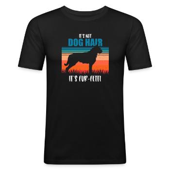 Berger de Picardie - Berger Picard - Männer Slim Fit T-Shirt - Schwarz - Vorne - Nik (191cm)