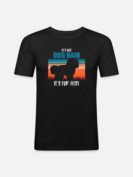 Bichon Frise - T-shirt près du corps Homme - noir