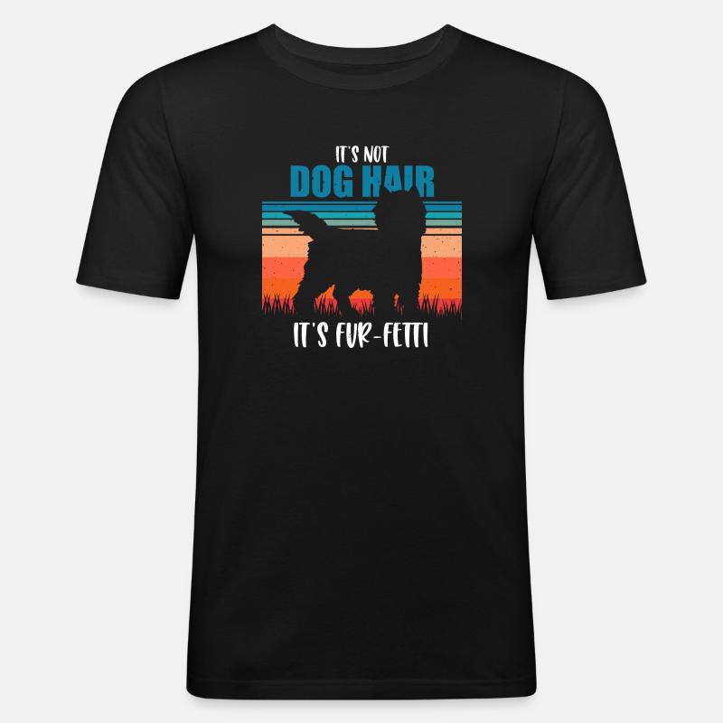 Cairn Terrier - Männer Slim Fit T-Shirt - Schwarz