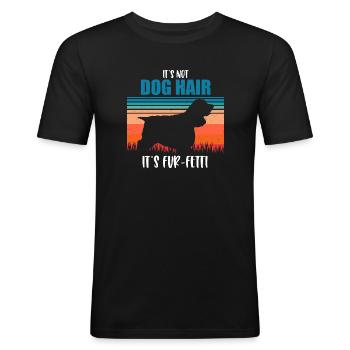 Cocker Spaniel - Männer Slim Fit T-Shirt - Schwarz - Vorne - Nik (191cm)