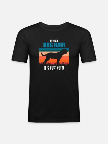 Bordeauxdogge - Männer Slim Fit T-Shirt - Schwarz